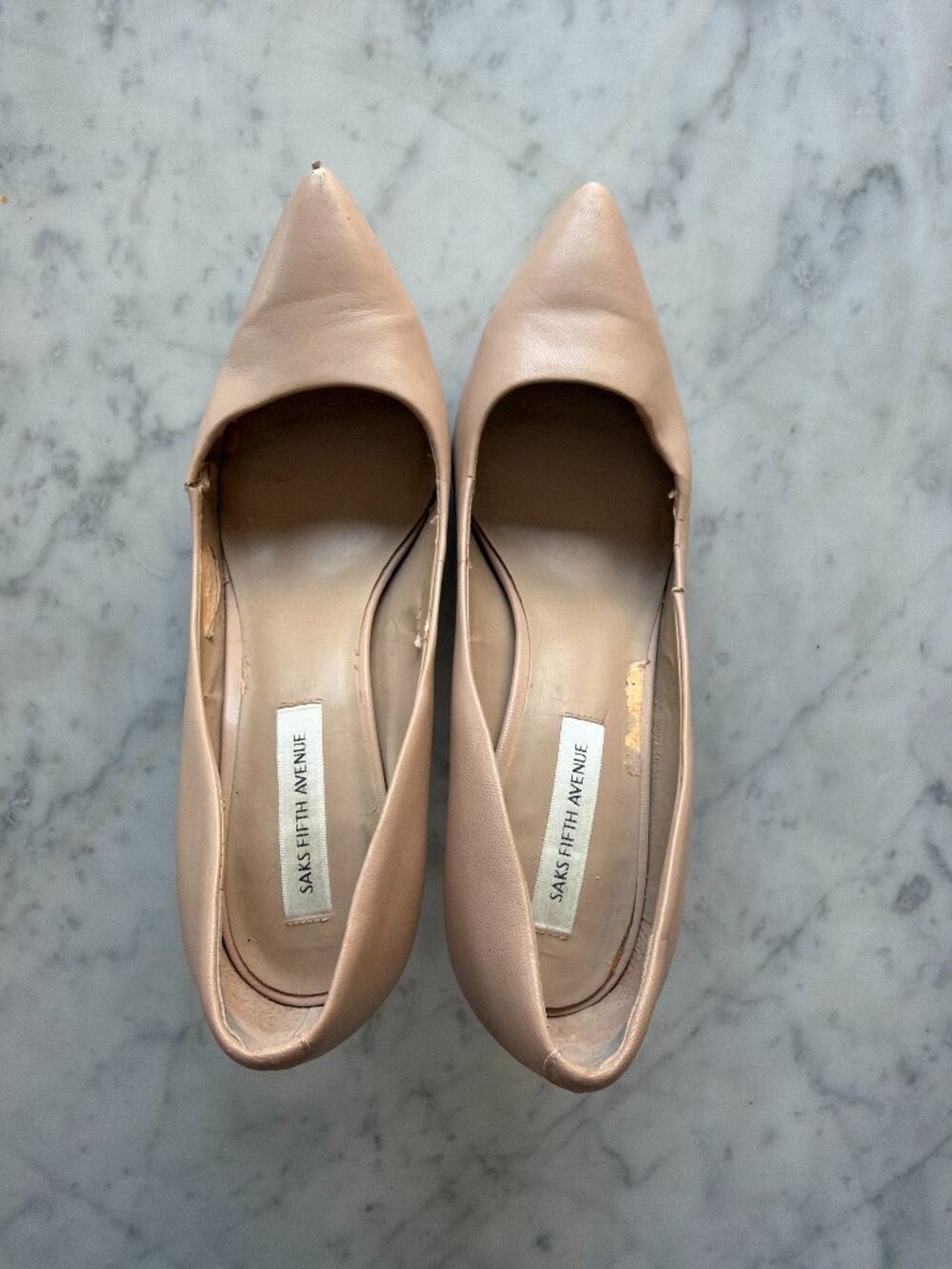 Saks Fifth Avenue Cream High Heels Size 8
